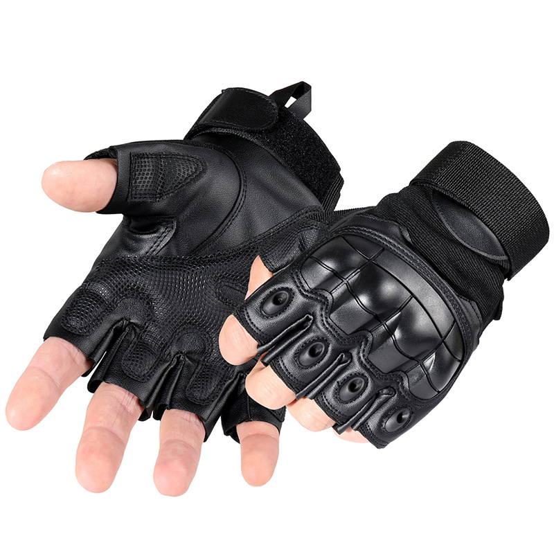Leatherworking Items - Motosiklet PU Deri Taktik Parmak Eldiven