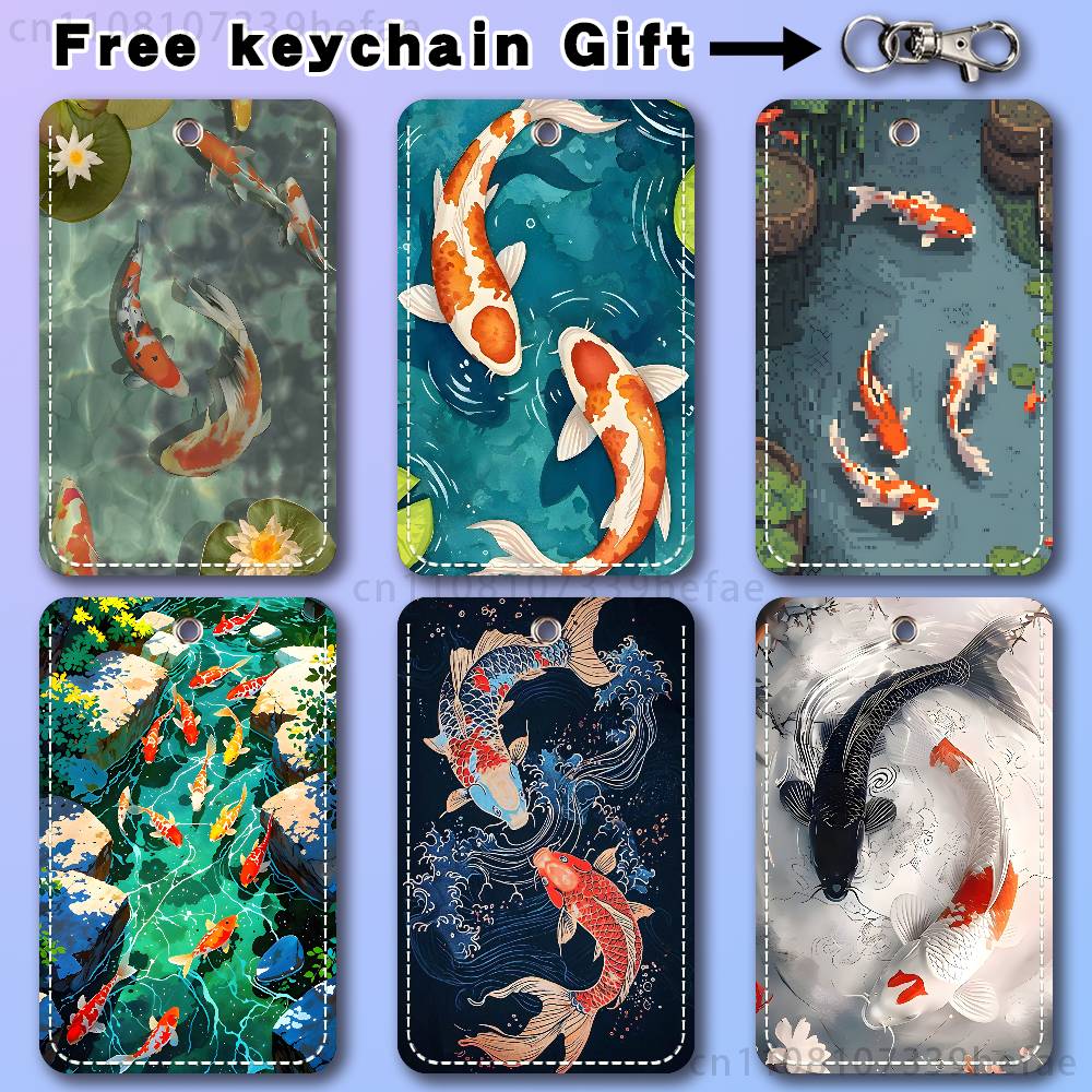 Leather Work In Art - Koi Sazan Resim Sanatı Tutucu Banka
