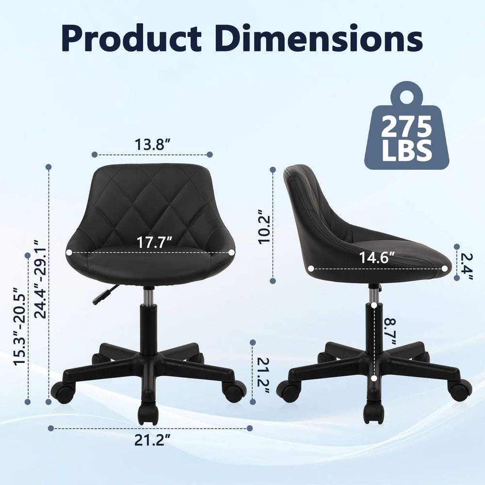 Alçak Sırtlı Döner Tabure PU D - Leatherwork Desk incelemesi ve fiyatı